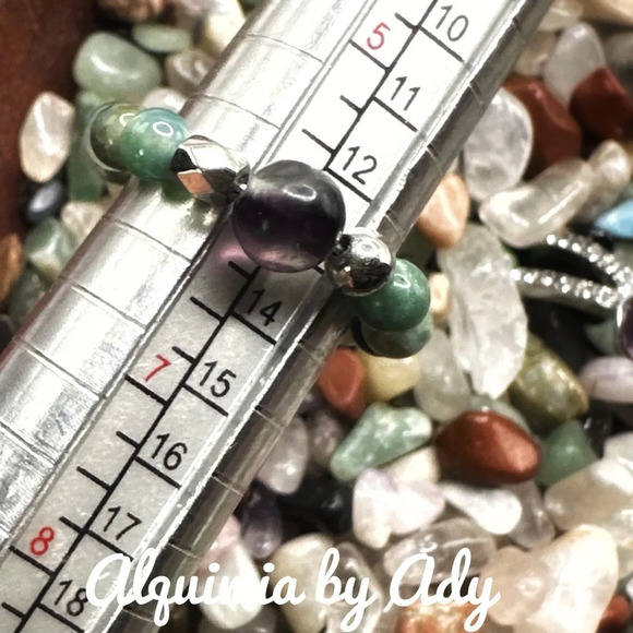 Moss Agate beaded gem ring - Picture 3 of 3